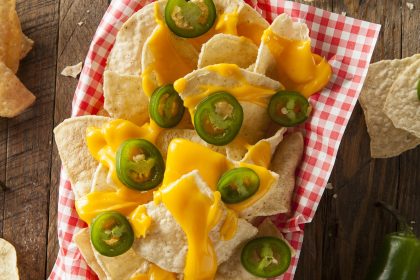 Homemade Nachos with Cheddar Cheese