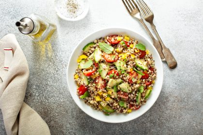 Fresh quinoa tabbouleh salad